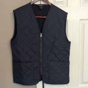 Brooks Brothers Men's Navy Quilted Wool Vest Or Coat Liner